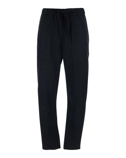 Semicouture Blue Buddy Pants With Elastic Waist And Drawstring