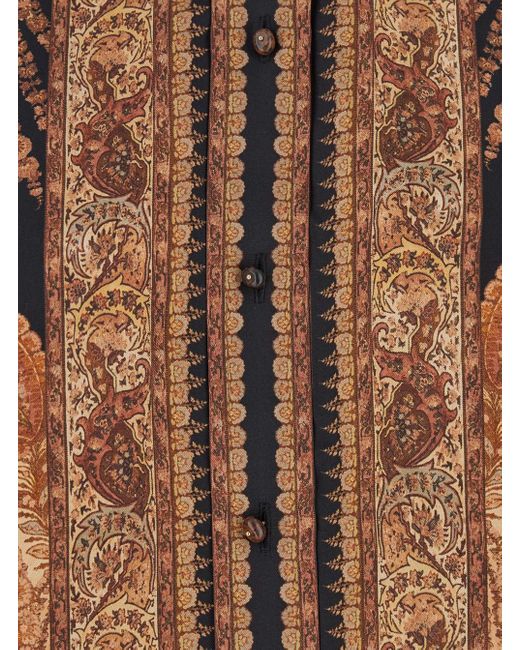 Hypnotic Relaxed Shirt di Zimmermann in Brown