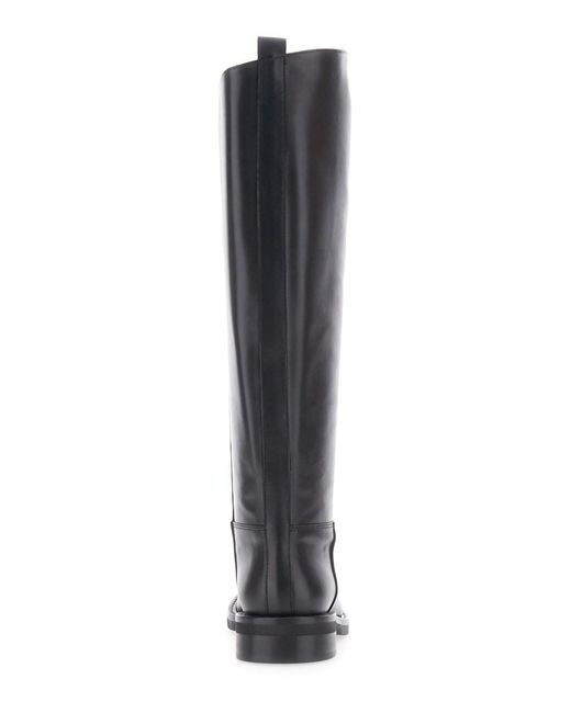 Via Roma 15 Black Slip-On Boots With Round Toe