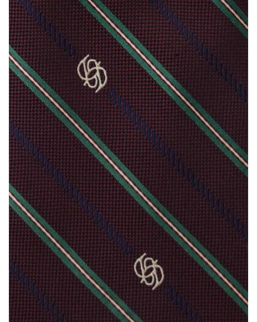Drole de Monsieur Blue La Cravate Rayure Monogramme for men