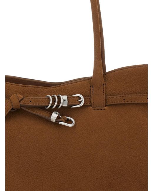 MARGE SHERWOOD Brown 'Grandma Used Bag' Tote Bag With Adjustable Strap