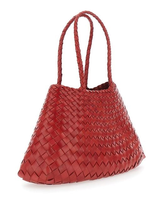 Dragon Diffusion Santa Croce Big Tapered Bag With Leather Straps A