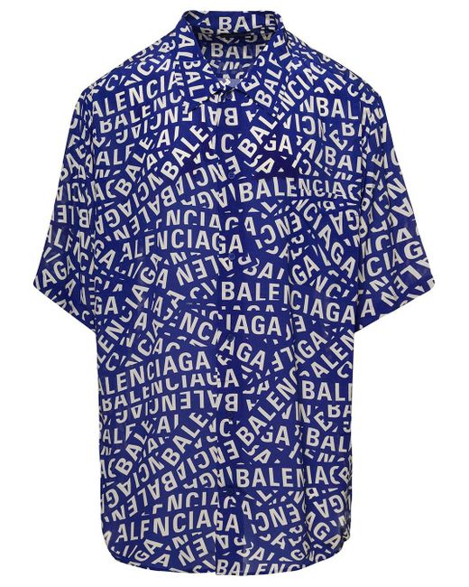 balenciaga all over logo polo