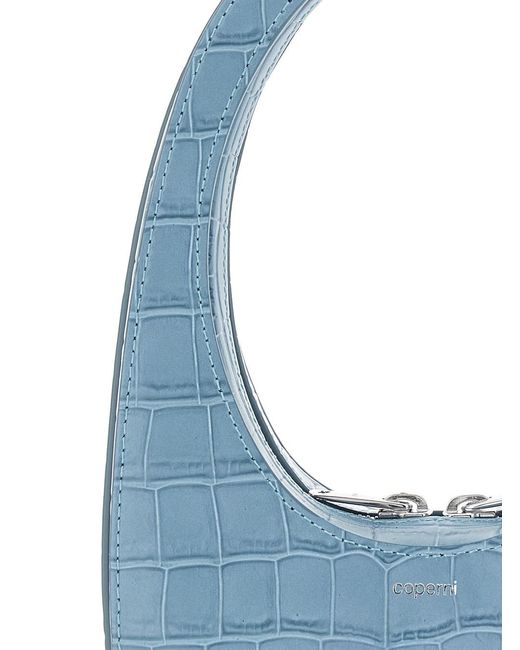 Coperni Blue 'Swipe' Mini Handbag With Logo Lettering On The Front And