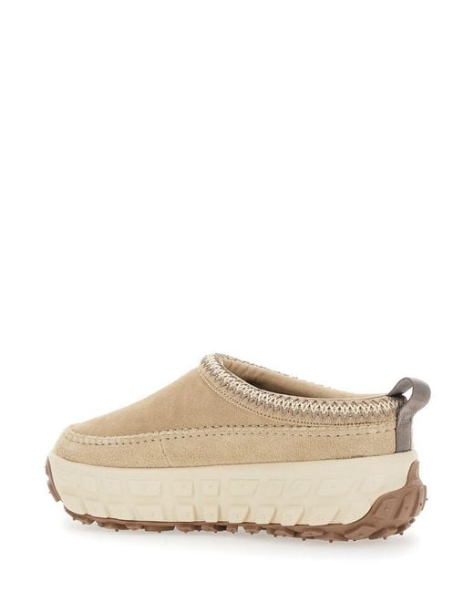 Ugg White Suede Mules With Decorative Stitching for men