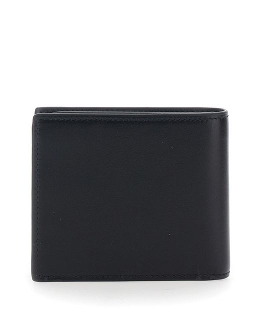 Gucci Black Bi-Fold Wallet With Horsebit On The Front And Embossed Logo On The Inside for men