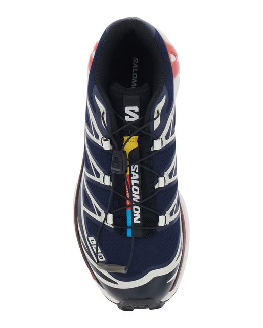 Salomon Blue Sneaker 'Xt-6' With Logo Applied On The Tongue And Chunky Sole for men