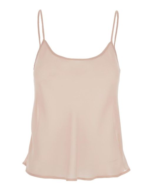 Plain Natural Top With Spaghetti Straps And Square Neck