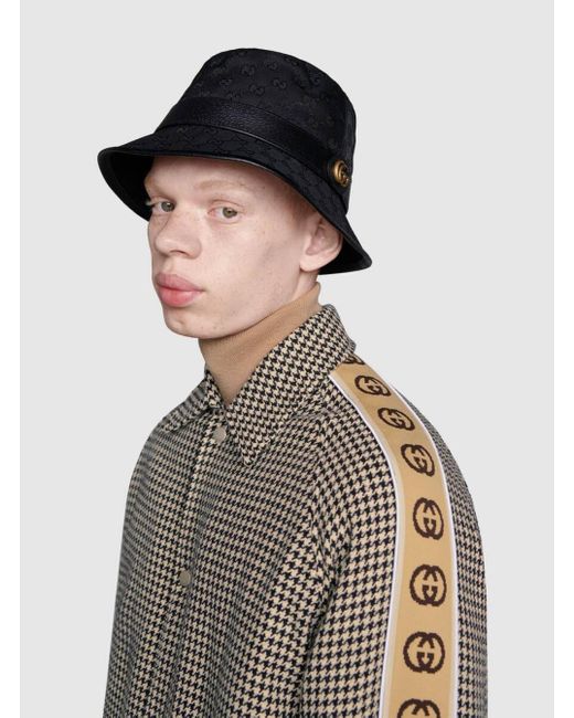 Gucci Black gg Fabric Cloche Hat for men