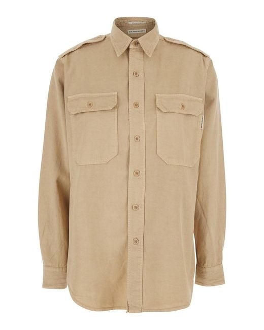 Roy Rogers Natural Military Shirt 'R.R.Eva Herzigova' With Utility Styl
