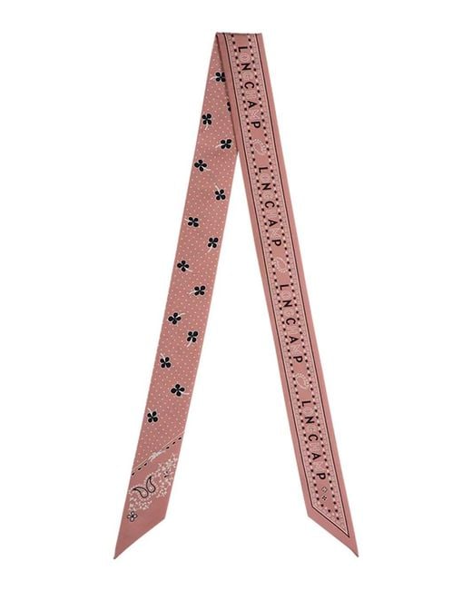 Longchamp Pink Scarf, Silk