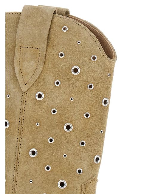 Isabel Marant Brown 'Duerto' Western Boots With Studs
