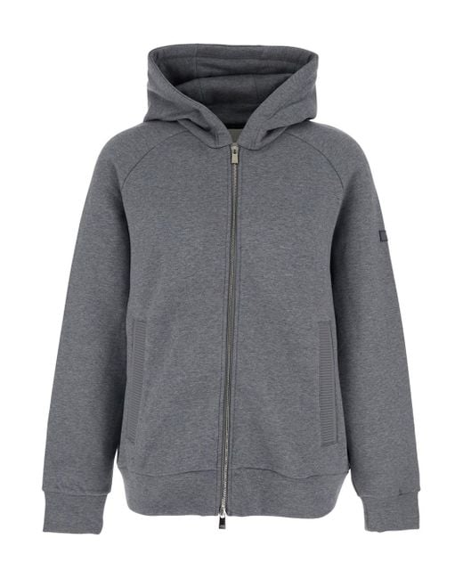 Tatras Gray 'Baccaro' Sweatshirt With Hood And Logo Patch On The Sleev for men