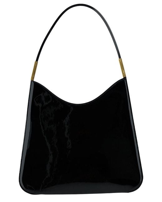 Saint Laurent Black 'Sadie' Hobo Bag With Signature