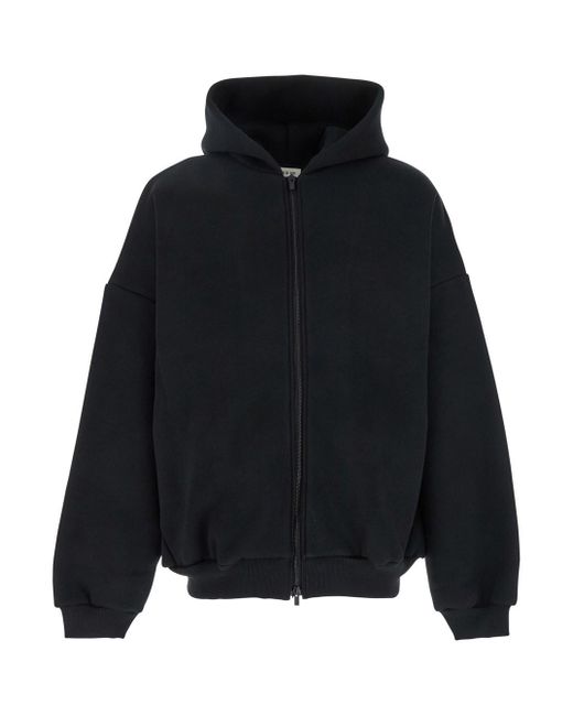 Fear Of God Blue Hoodie With Zip Closure for men