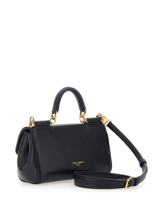 Dolce & Gabbana Blue 'My Sicily' Mini Crossbody Bag With Adjustable And Removable Shouder Strap And Logo Lettering On The Rear
