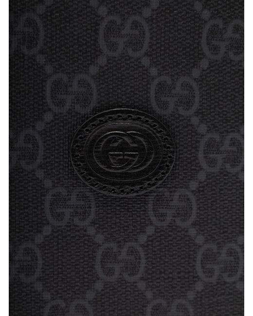 Gucci Black And Bifold Wallet With Gg Patch for men