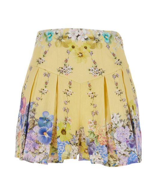 Camilla Yellow Shorts Linen-Silk