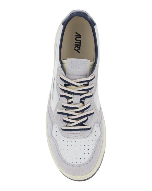 Autry White 'Medalist' Low Top Sneakers With Logo Patch On The Tongue I for men