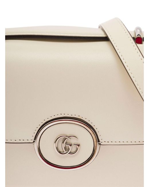 Gucci Natural Petite GG Leather Shoulder Bag