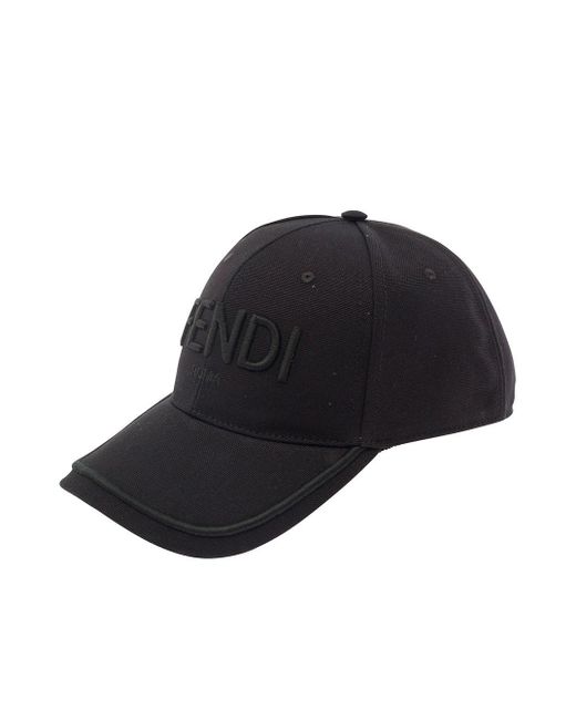 Fendi Black Baseball Cap Logo for men
