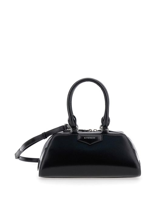 Givenchy Black 'Antigona East West' Mini Handbag With Adjustable And R