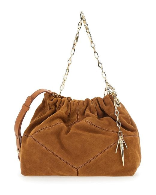 Ba&sh Brown Bag S Suede June Tote