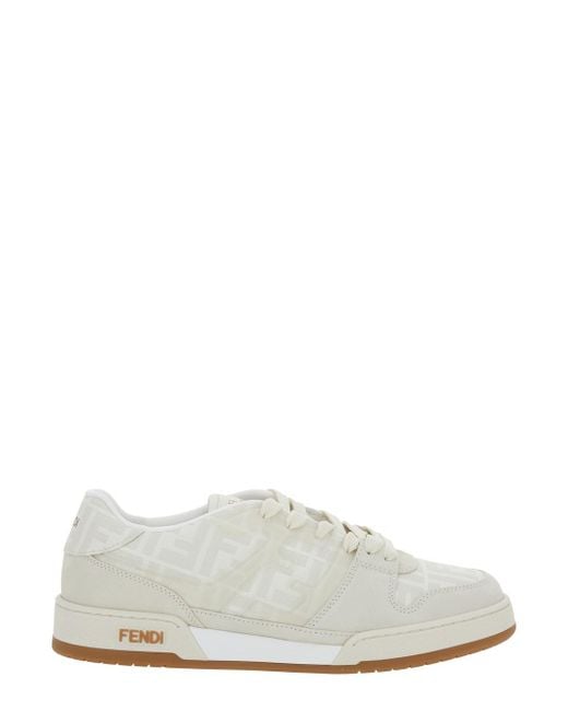 Sneaker 'Match' Con Patch Logo Sulla Linguetta E Motivo Ff All-O di Fendi in White da Uomo