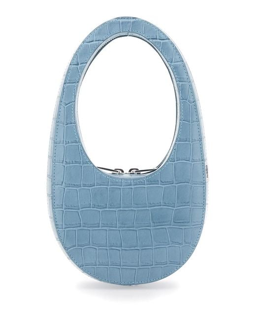 Coperni Blue 'Swipe' Mini Handbag With Logo Lettering On The Front And