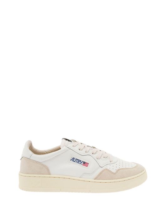Autry White Low-top Sneakers In Leather Man for men