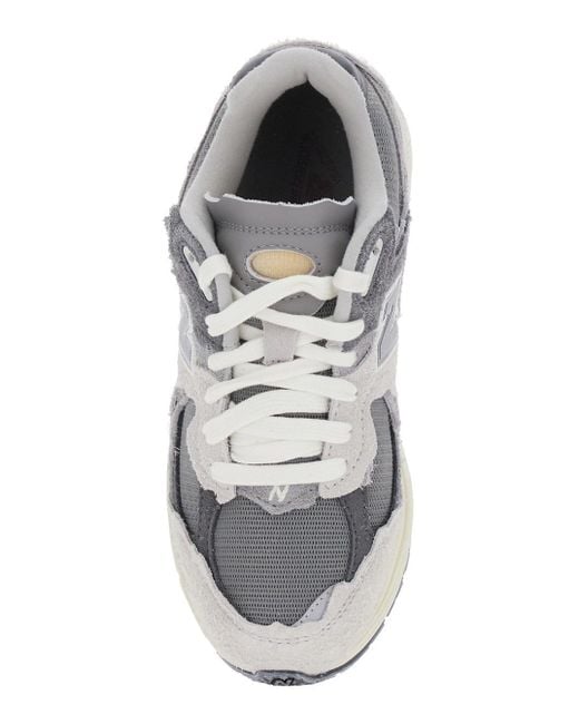 New Balance White '2002R' Low Top Sneakers With Logo Patch