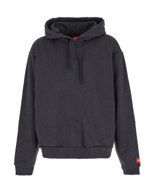 The North Face Blue Hoodie With Logo On Sleeve for men