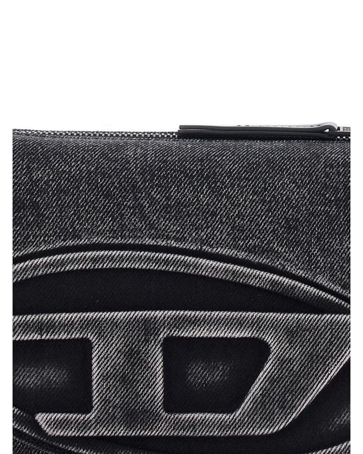 DIESEL Black '1Dr' Crossbody Bag With Oval D Logo On The Front And Adjustable And Removable Shoulder Strap for men