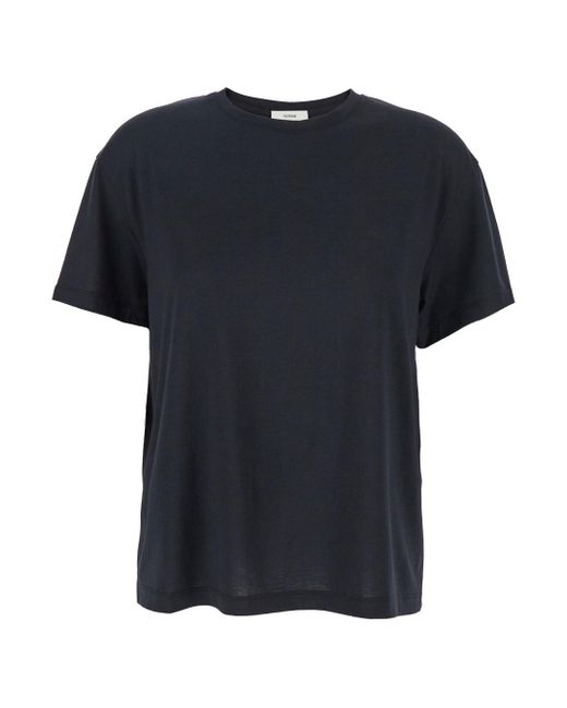T-Shirt 'Classic' Girocollo di Totême  in Black