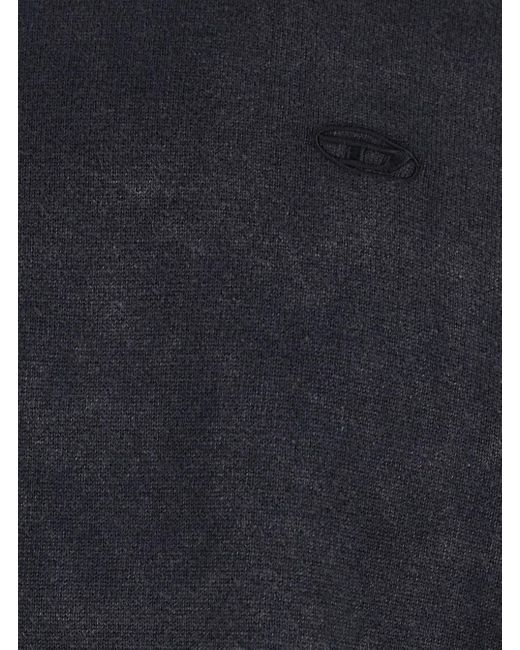 DIESEL Blue 'K-Bennie' Crewneck T-Shirt With Logo Embroidery On The Fr for men