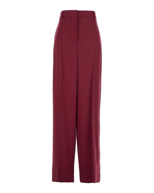 Stella McCartney Red Relaxed Flat Front Pants