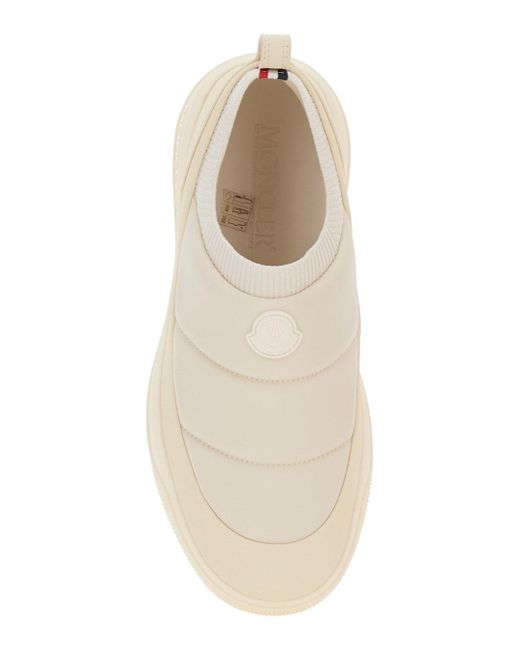 Moncler Natural 'Monpulse' Low Top Sneakers With Logo Patch On The Front for men
