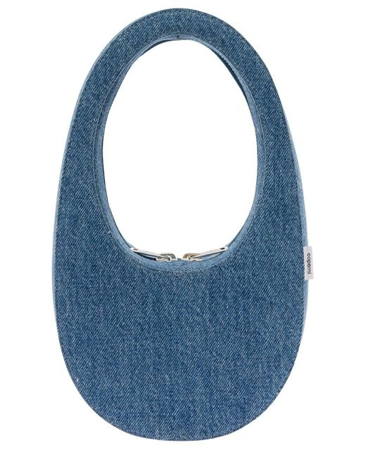 Coperni Blue 'Mini Swipe' Light Handbag With Embossed Logo