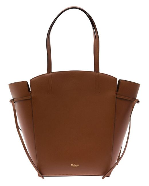 Mulberry Brown 'Clovelly' Shoulder Bag With Laminated Logo