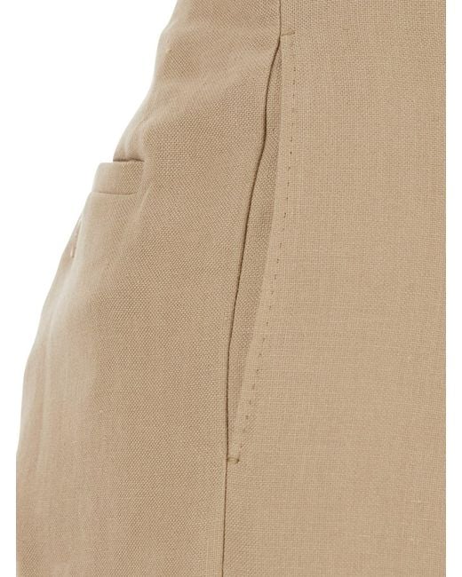 Max Mara Natural 'Mxsbig' Straight Leg Pants For