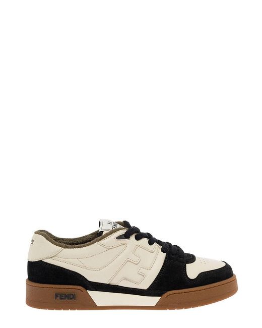 Fendi Multicolor Low Top Suede Sneakers for men
