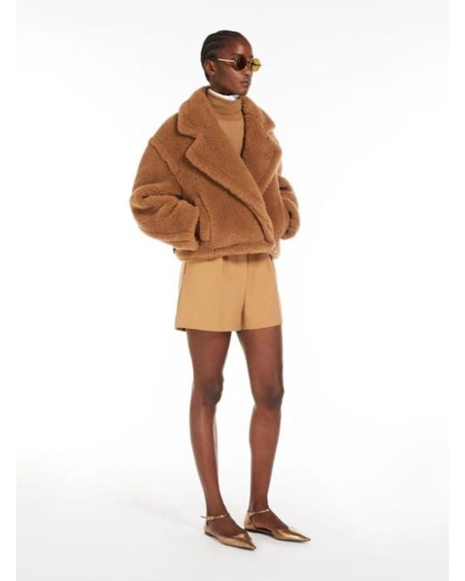 Max Mara Brown 'Gardone' Jacket With Wide Notched Revers