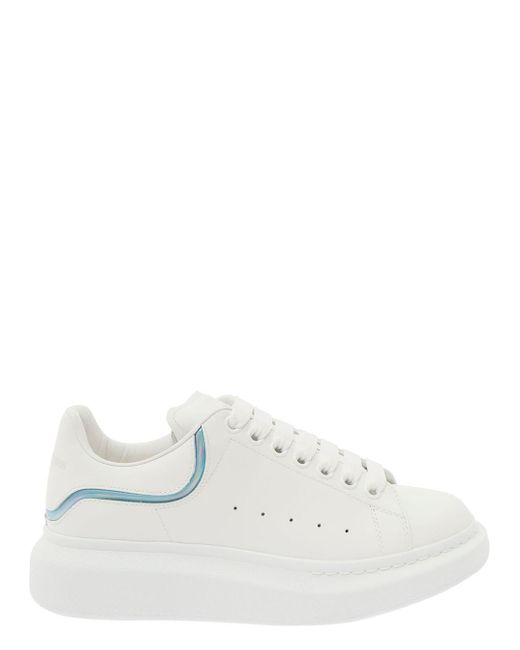 Alexander McQueen White Low Top Sneakers With Oversized Platform And L for men
