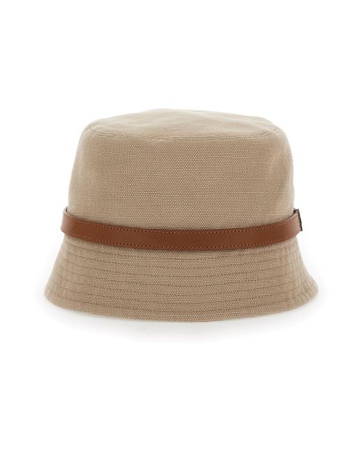 Saint Laurent Natural Bucket Hat With Band