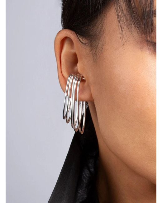 FEDERICA TOSI White Colored Earrings With Five-Ring Design