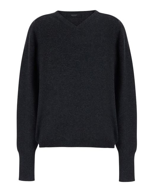 Gucci Black Look15 V Neck Pull