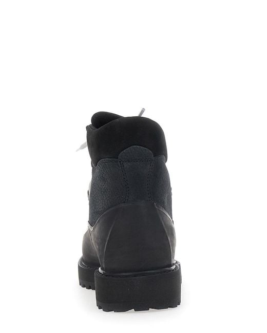Diemme Black Roccia Vet Gomma Ankle Boots With Rubber Sole And Nubuck for men