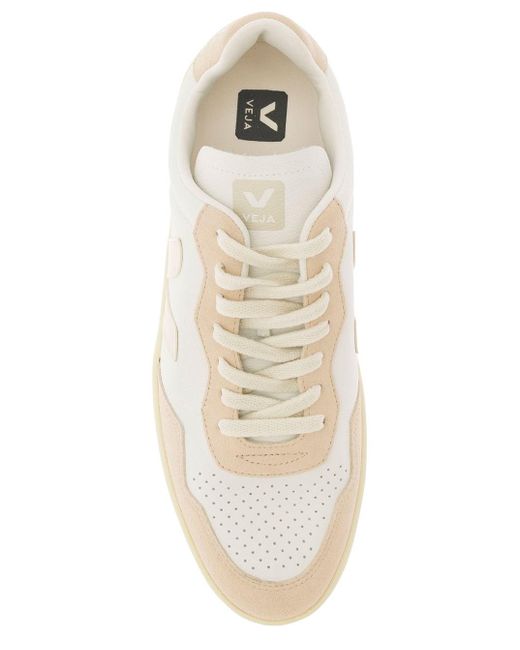 Veja Natural And Sneakers With Logo Details for men