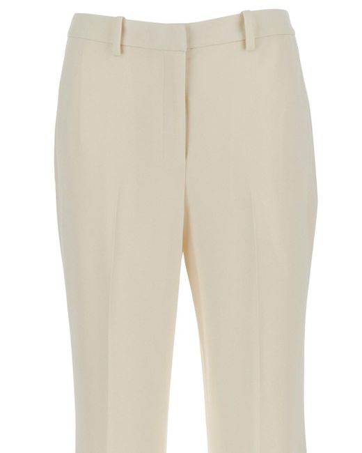 Theory Natural Ivory Sartorial Pants With Stretch Pleat