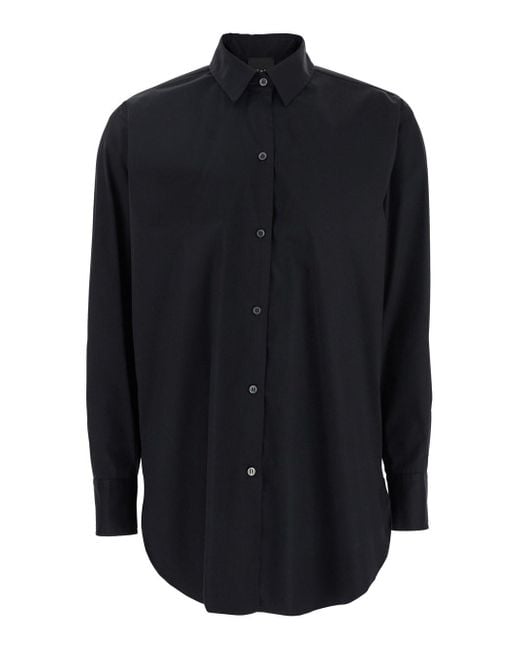 Le Plain Blue Shirt With Classic Collar